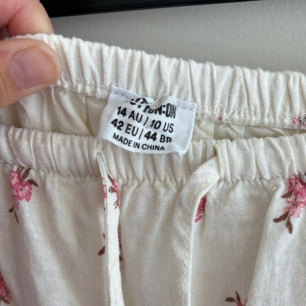 Cotton On White Maxi Skirt with Pink Floral Design - Picture 2 of 10